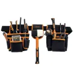 Ceinture porte-outils multifonction avec 22 poches et support marteau