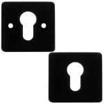 Poignée de porte intérieure noire mate avec rosace – design universel