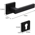 Poignée de porte intérieure noire mate avec rosace – design universel