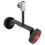 Roue de support universelle en métal pour coupe-bordures et débroussailleuses – 26–28 mm