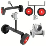 Roue de support universelle en métal pour coupe-bordures et débroussailleuses – 26–28 mm