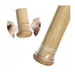 Lot de 4 protège-pieds de chaise en PVC transparent avec feutre épais – 13 à 23 mm