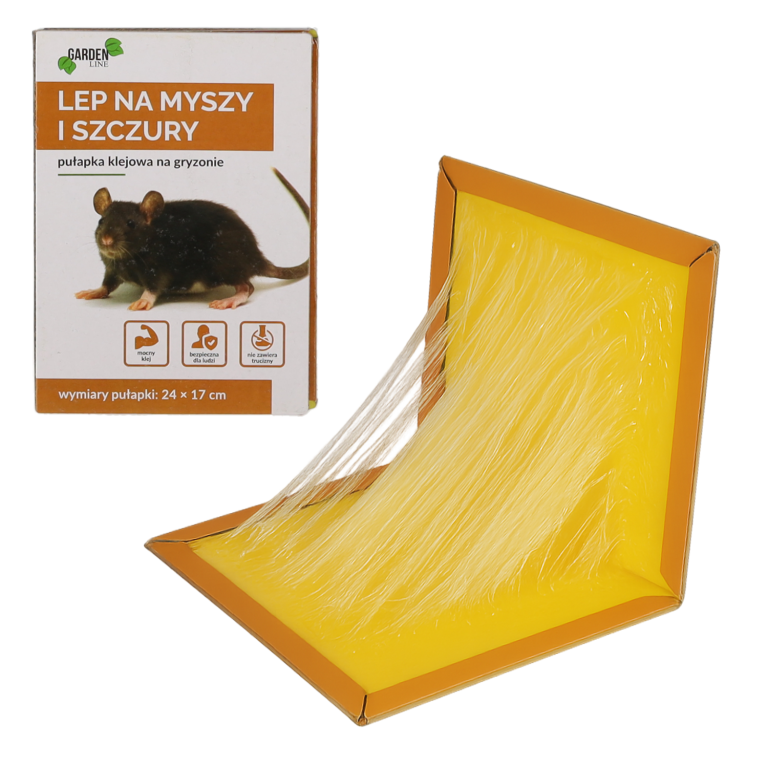 Piège à souris et rats 24 × 17 cm – plaque adhésive réutilisable sans poison