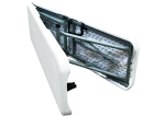 Banc de jardin pliable 180 cm – blanc, structure en acier robuste