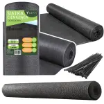 Filet brise-vue et d’ombrage gris 1,5 × 50 m – avec 60 attaches de fixation