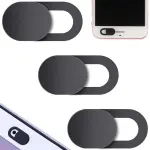 Cache-caméra adhésif noir pour laptop et téléphone – lot de 3