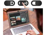Cache-caméra adhésif noir pour laptop et téléphone – lot de 3