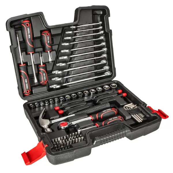 Coffret de Douilles et Outils 73 Pièces 1/4" & 3/8" – Acier au Carbone