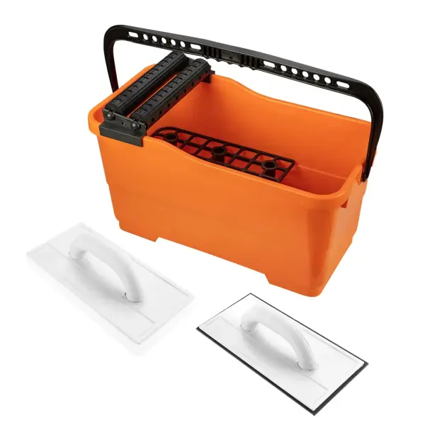 Kit de jointoiement pour carrelage NEO – seau 25 L, taloche en caoutchouc et taloche éponge
