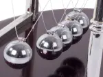 Pendule de Newton XL de bureau – démonstrateur de physique avec 5 billes