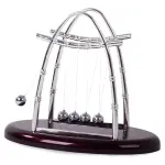 Pendule de Newton XL de bureau – démonstrateur de physique avec 5 billes