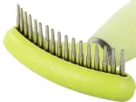 Brosse double face pour chiens et chats – élimination du sous-poil, verte