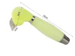 Brosse double face pour chiens et chats – élimination du sous-poil, verte