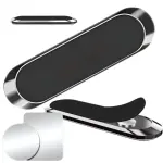Support téléphone magnétique voiture noir – adhésif puissant avec 2 plaques métal