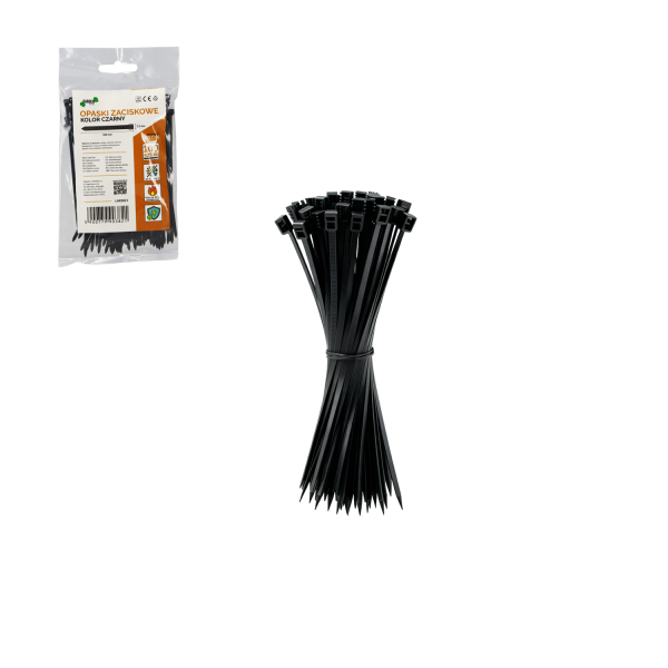 Colliers de serrage noirs 2,5 x 100 mm – lot de 100 pièces