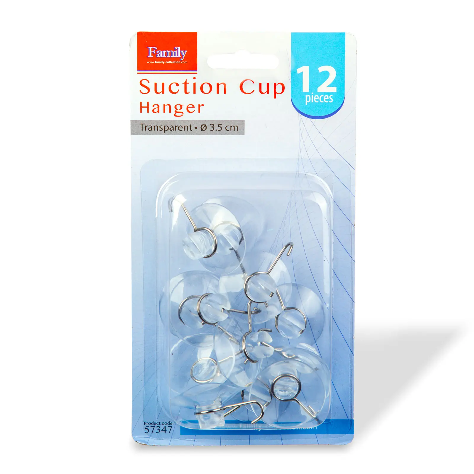 Lot de 12 Crochets Ventouses Transparents 3,5 cm Lot de 12 Crochets Ventouses Transparents 3,5 cm